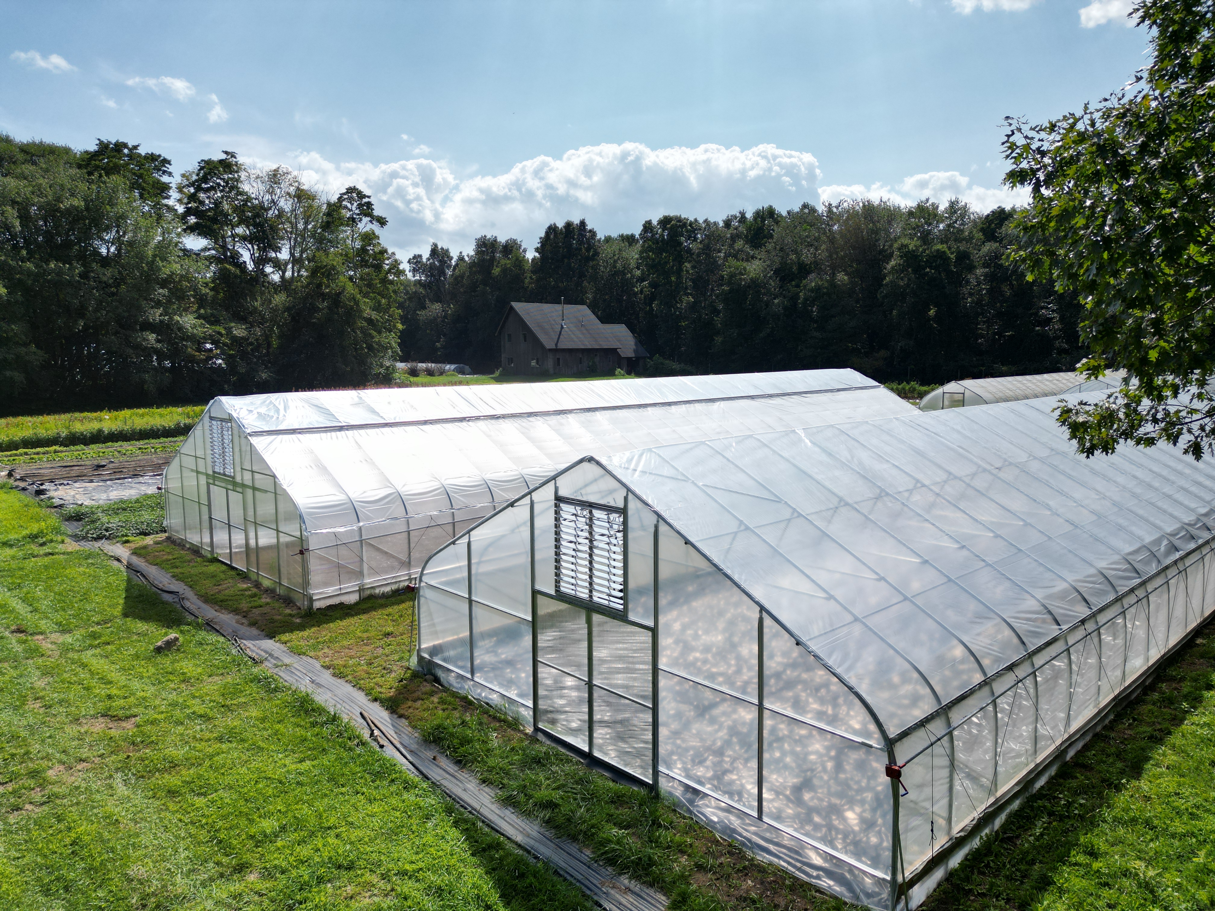 NRCS approved high tunnel on a farm field &mdash; CT Greenhouse high tunnel kit eligible for USDA EQIP cost-share funding